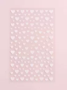 FULL BEAUTY 2張愛心圖案美甲貼紙，美甲貼紙DIY