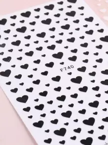 FULL BEAUTY 2張愛心圖案美甲貼紙，美甲貼紙DIY