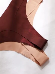 7packs Plain Seamless Sexy Panties Set - Multicolor - View 4