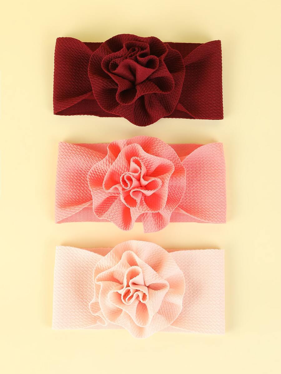 3pcs Baby Flower Decor Headband - Multicolor - View 1