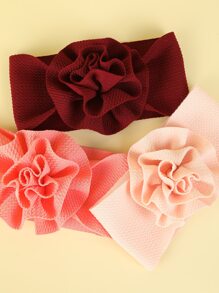 3pcs Baby Flower Decor Headband - Multicolor - View 2