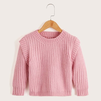 Toddler Girls Ribbed Knit Jumper