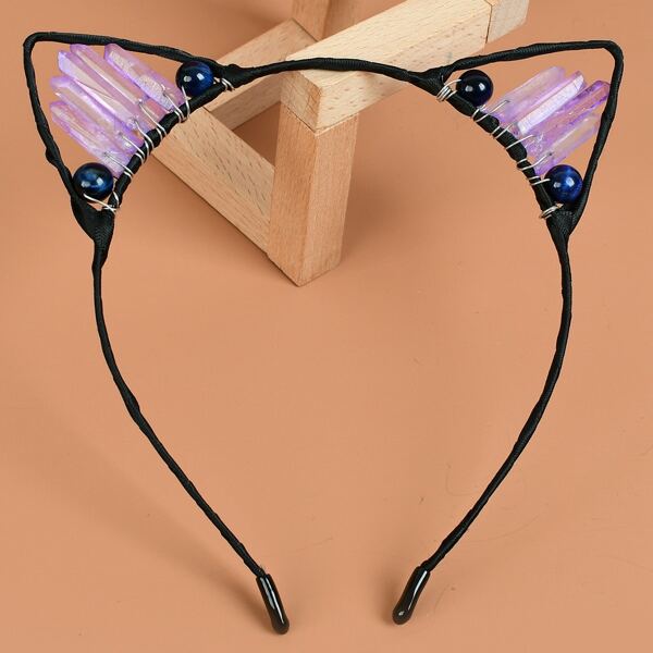 

Halloween Crystal Decor Headband, Purple