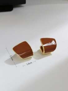 Andkiss Hoa tai đinh tán hình học - màu nâu - Xem 3