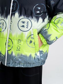 Manfinity Men Colorblock Zip Up Drawstring Hooded Padded Coat - Multicolor - View 5