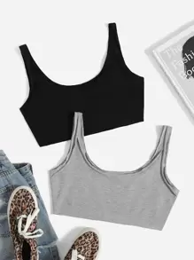 Muchica 2 piezas Top tank corto unicolor - Multicolor - Ver 1