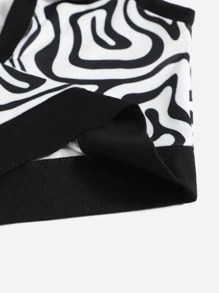 Muchica 滿版印花無袖短上衣 - 黑與白 - 查看 6