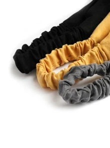 3入組女士麂皮頭箍，簡約純色十字交叉造型髮箍，適用於女孩 - 彩色 - 查看 6