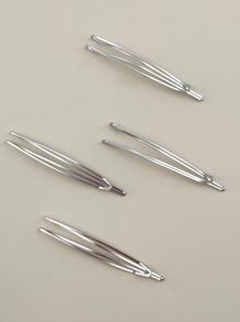 件/套女士 7 公分漸層色箭頭形金屬髮夾 - 銀色 - 查看 2