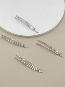 件/套女士 7 公分漸層色箭頭形金屬髮夾 - 銀色 - 查看 4