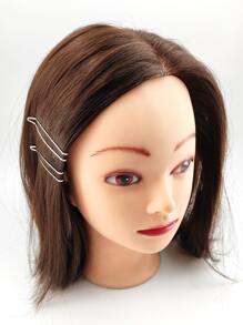 件/套女士 7 公分漸層色箭頭形金屬髮夾 - 銀色 - 查看 5