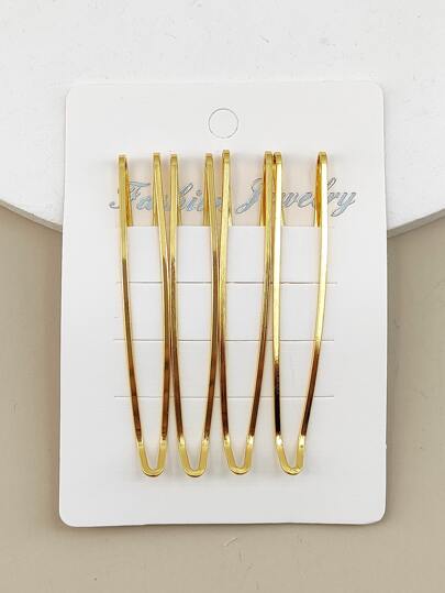 4pcs/Set Gradient Color Metallic Arrow Shaped Hair Clip For Women, 7cm Long Casual Claw Clips Hair Claws Hair Barrettes, School Stuff, Hair Accessories