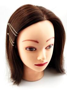 4pcs/pack 7cm Gradient Color Arrow-shaped Metallic Hair Clips For Women - Rose Gold - View 5