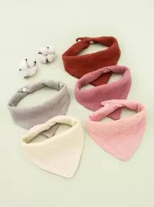 5入組嬰兒素色方巾 - 彩色 - 查看 1