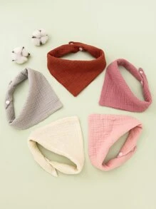 5入組嬰兒素色方巾 - 彩色 - 查看 4