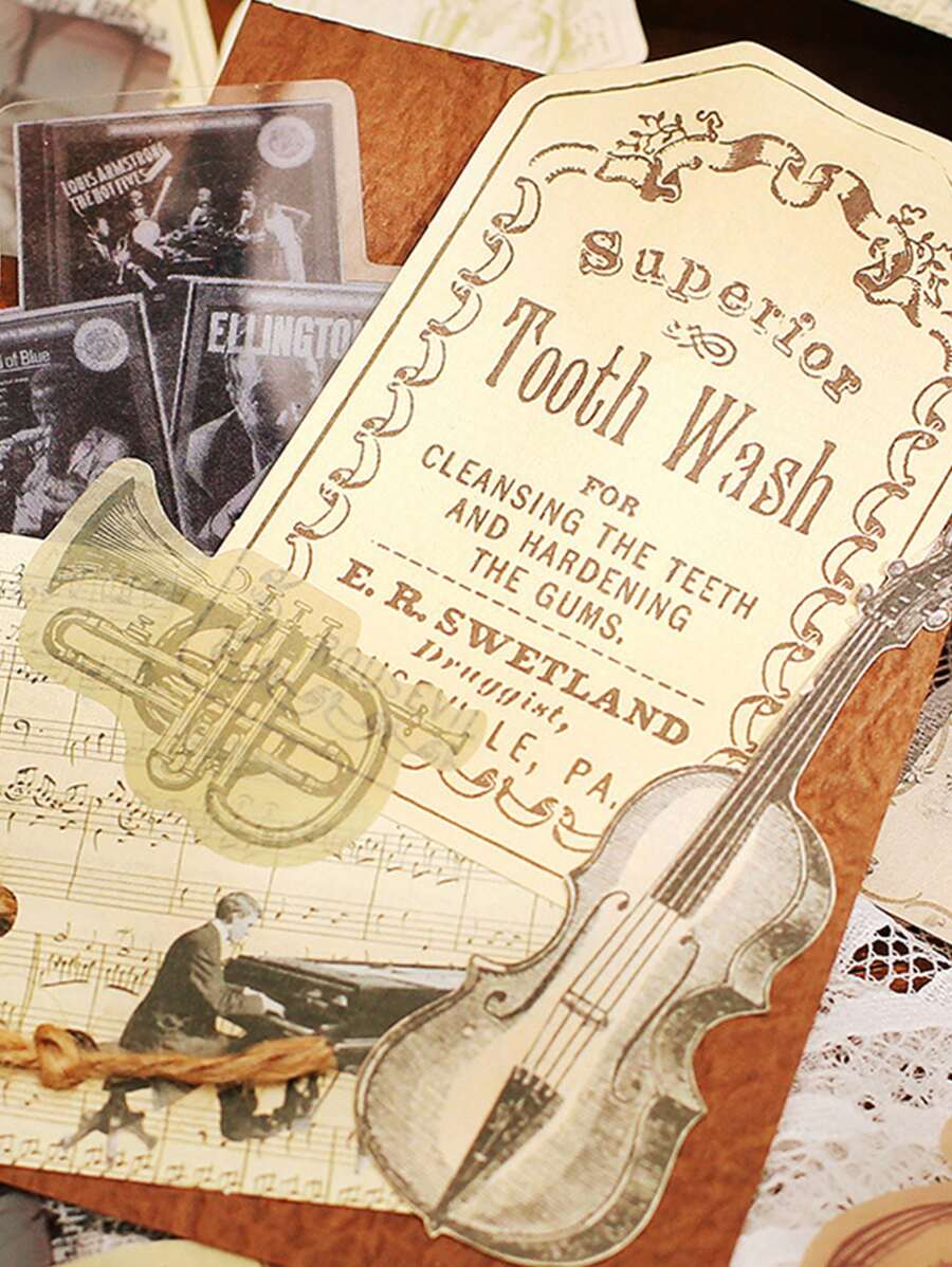 30 pièces Autocollant à motif vintage