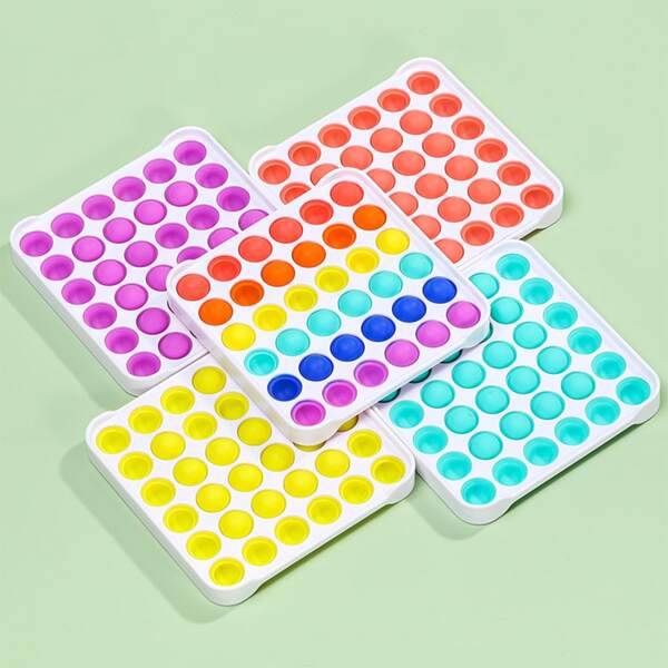 

1pc Square Random Color Push Pop Bubble, Multicolor