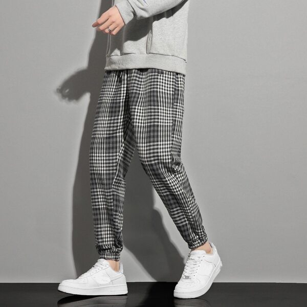 

на кулиске Клетка Улица Мужские брюки, Черный и белый