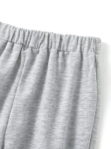 Girls 4pcs Solid Sweatpants