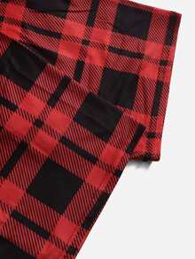 男士1入組格紋和卡通圖案家居服上裝和1入組睡褲 - 彩色 - 查看 5