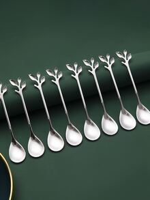 8入組不銹鋼湯匙 - 銀色 - 查看 3