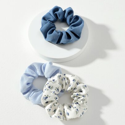 3pcs Ditsy Floral Print Scrunchie