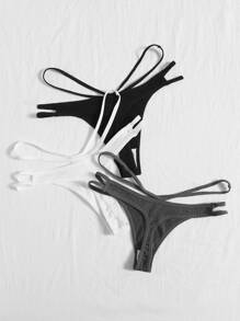 3 条装镂空性感内裤