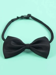 1pc Solid Color Pet Bow For Decoration - Black - View 2