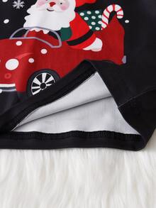 Girls Christmas & Plaid Print PJ Set - Multicolor - View 5