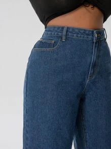 SHEIN SXY Plus High Waist Wide Leg Jeans
