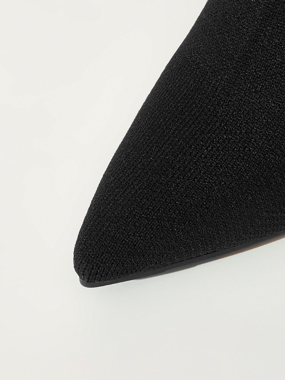 CUCCOO BASICS Women Shoes Minimalist Fashion Knit Detail Point Toe Black Sock Boots Vacation Shoes Summer