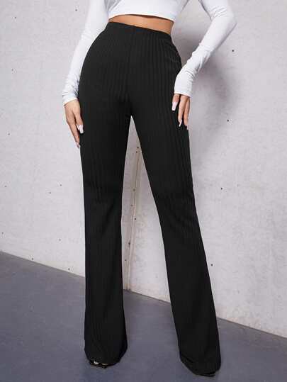 SHEIN Tall Elastic Waist Flare Leg Pants