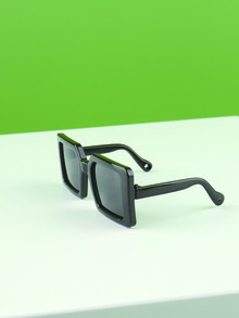 Kính thú cưng trơn - màu đen - Xem 3