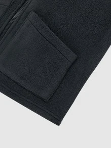 Tween Boys' Comfortable Sleeveless Zipper Jacket For Casual Wear - Dark Grey - View 7