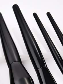 5pcs Plain Makeup Brush,Brush Set,Makeup Brush Kit,Make Up Brush Set,Make Up Set Complete,Makeup Brush Set,Complete Makeup Kit,Brush Kit,Brushes Makeup Set,Makeup Gift Set,Set - Black - View 4