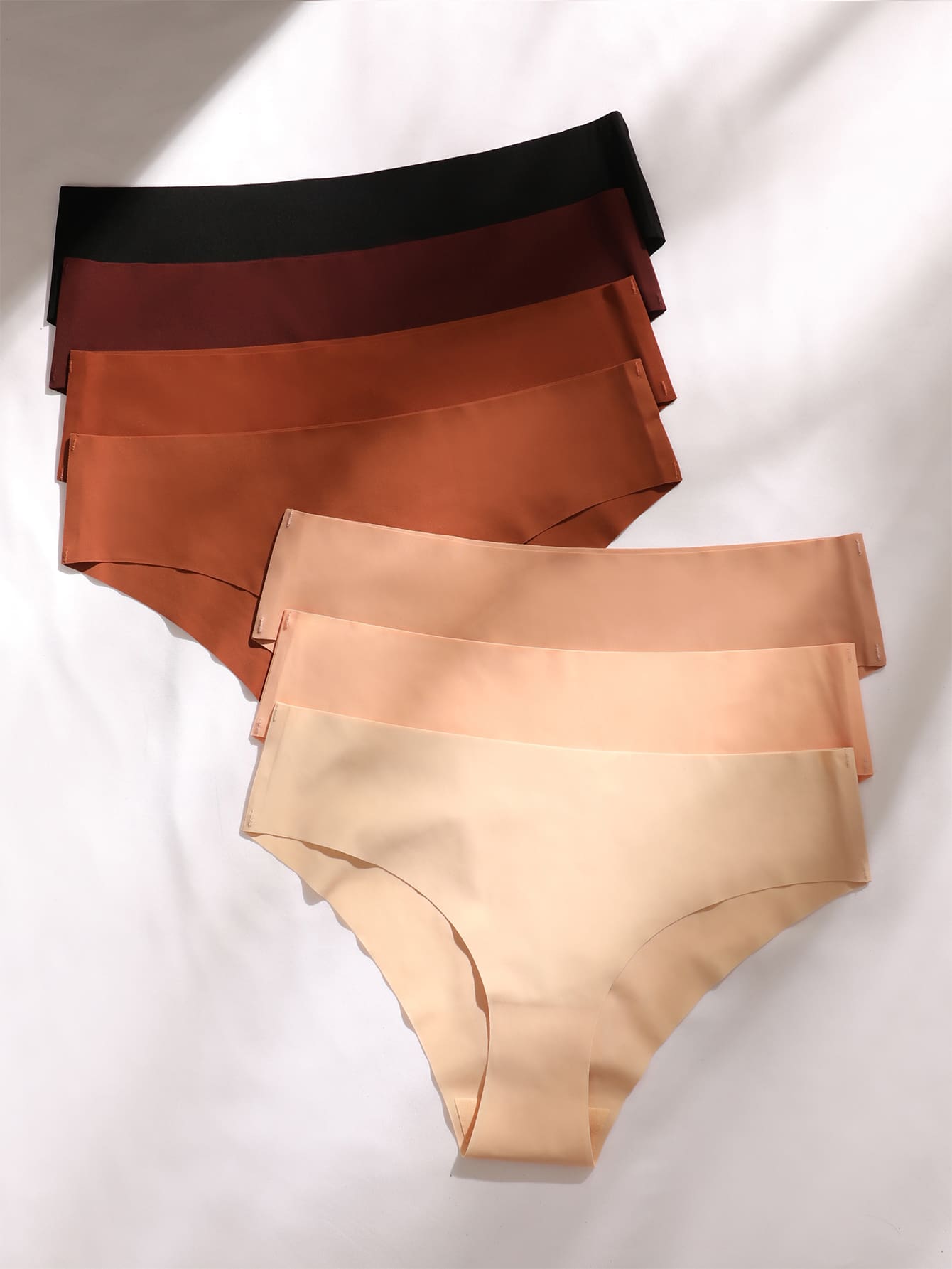 7pack Plain Seamless Panty Set - Multicolor - View 1