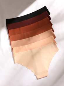 7pack Plain Seamless Panty Set - Multicolor - View 7