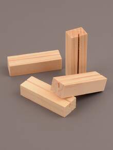 2pcs Wooden Card Clip - Apricot - View 2