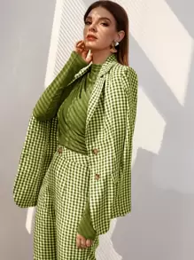 Modelyn Damskie Koszulki Pomarszczona Równy Elegancki - Oliwkowy zielony - Zobacz 7