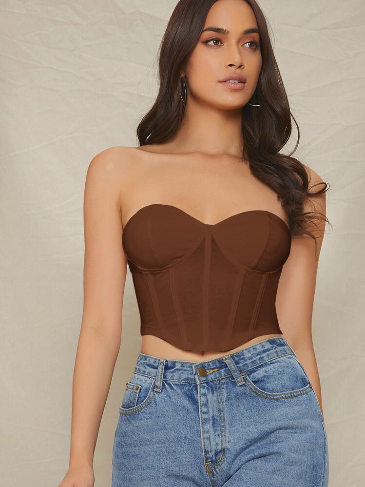 SHEIN ビスチェ クロップチューブトップ | SHEIN JAPAN