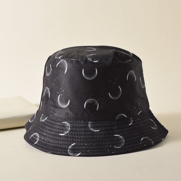 

Moon & Star Print Bucket Hat, Multicolor
