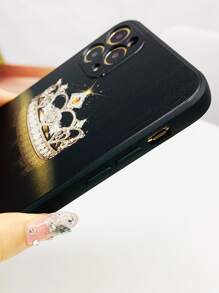 Crown & Letter Graphic Phone Case Compatible With IPhone 11,IPhone 13,IPhone 14 Pro Max - Multicolor - View 6