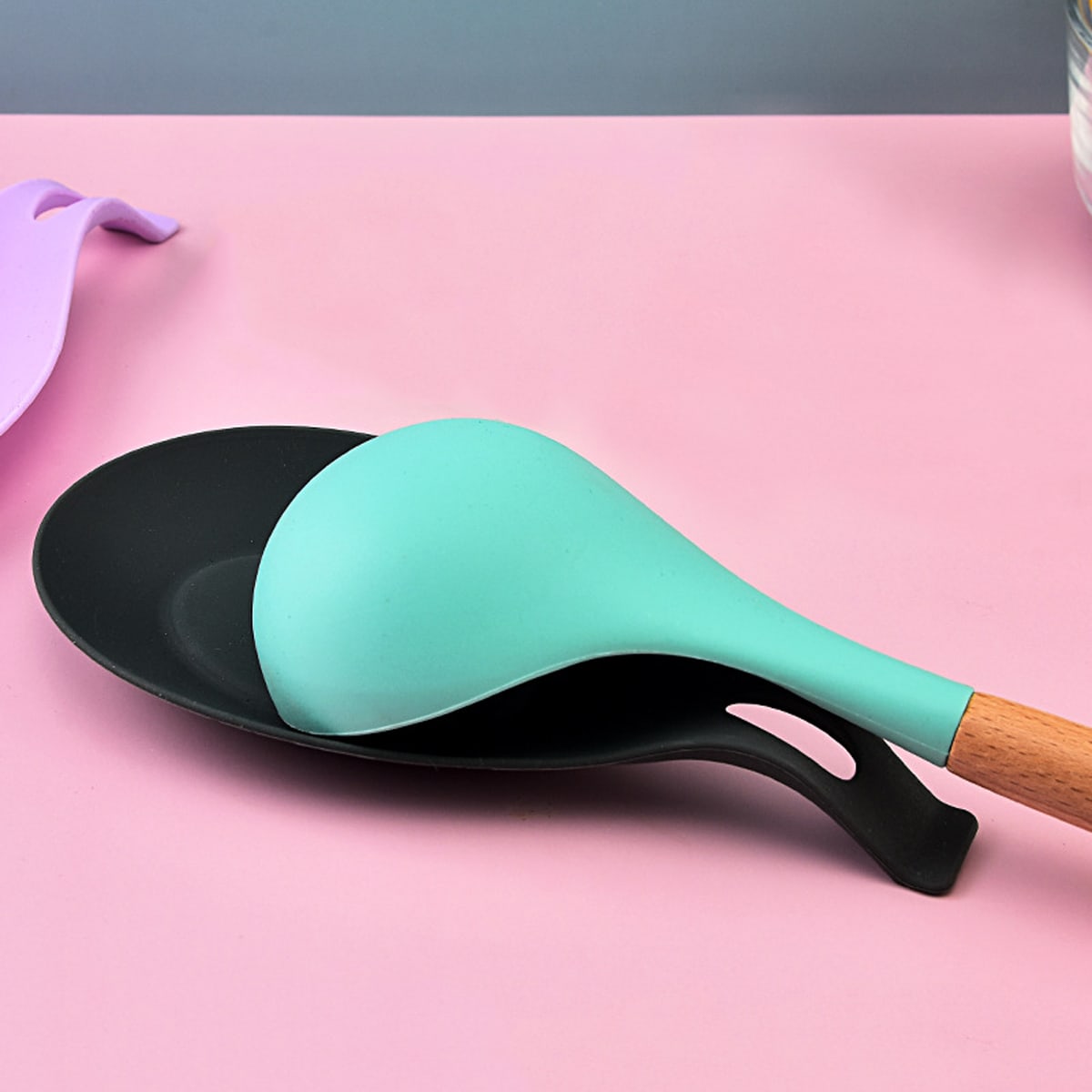 1шт Однотонный Ложка Коврик