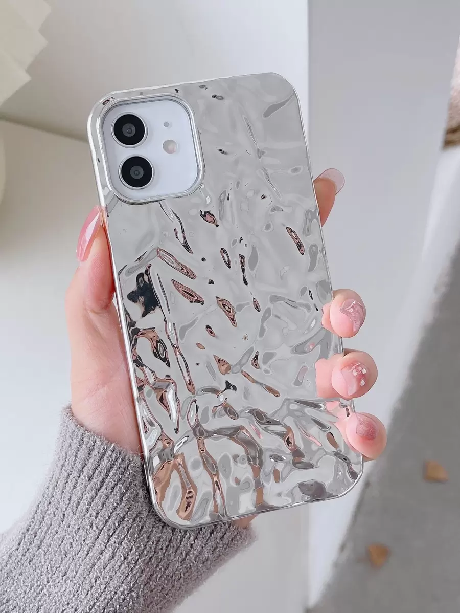 Dokulu telefon kılıfı - Gümüş - Görünüm 1