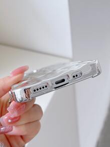 Dokulu telefon kılıfı - Gümüş - Görünüm 3