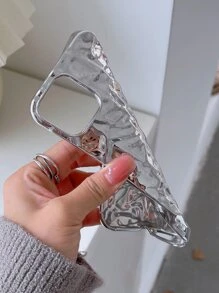 Dokulu telefon kılıfı - Gümüş - Görünüm 4