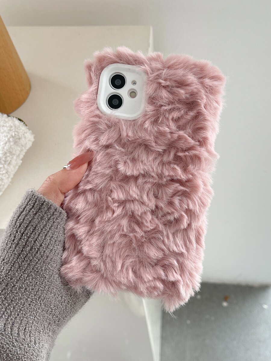 Fluffy Phone Case - Pink - View 1