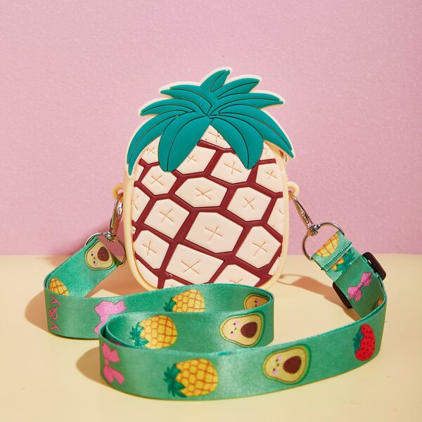 

Girls Pineapple Design Novelty Bag, Pink