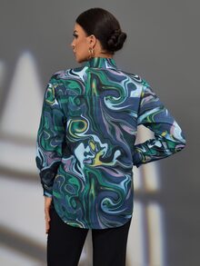 Áo sơ mi nữ Nút phía trước Tất cả trên in Giải trí - Nhiều màu - Xem 2