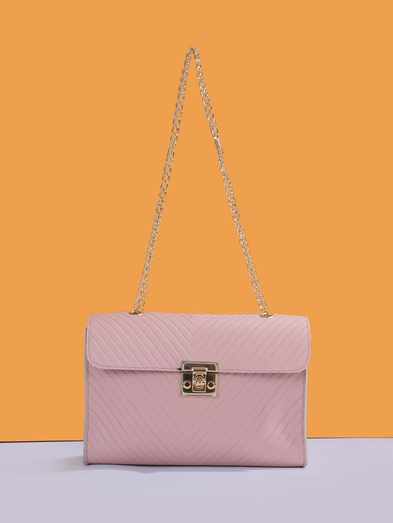 Bolso de mano cuadrado - Rosa - Ver 1